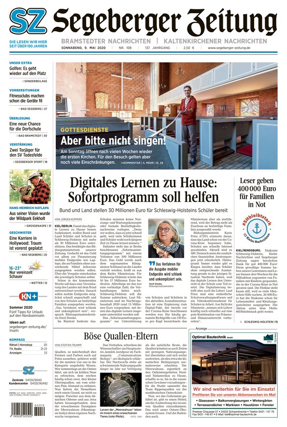 Segeberger Zeitung vom 09.05.2020 als ePaper im iKiosk lesen