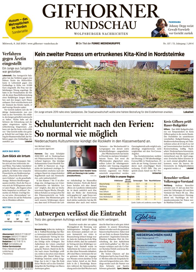 Gifhorner Rundschau Vom 08.07.2020 – Als EPaper Im IKiosk Lesen