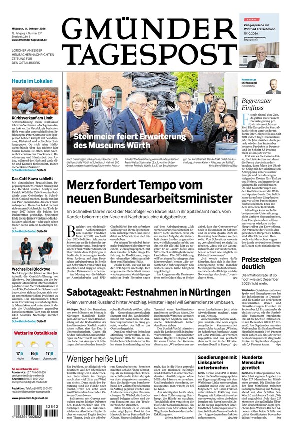 Gm&uuml;nder Tagespost - ePaper
