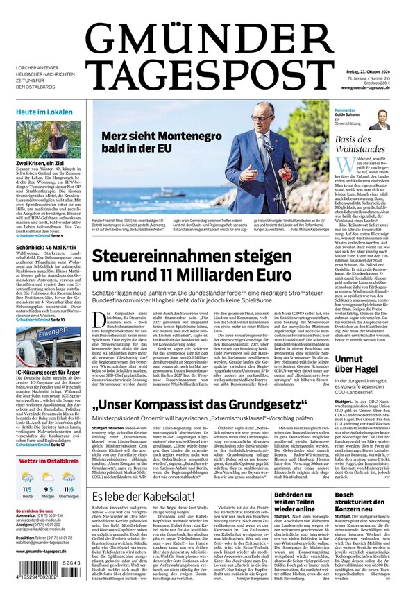 Gm&uuml;nder Tagespost - ePaper
