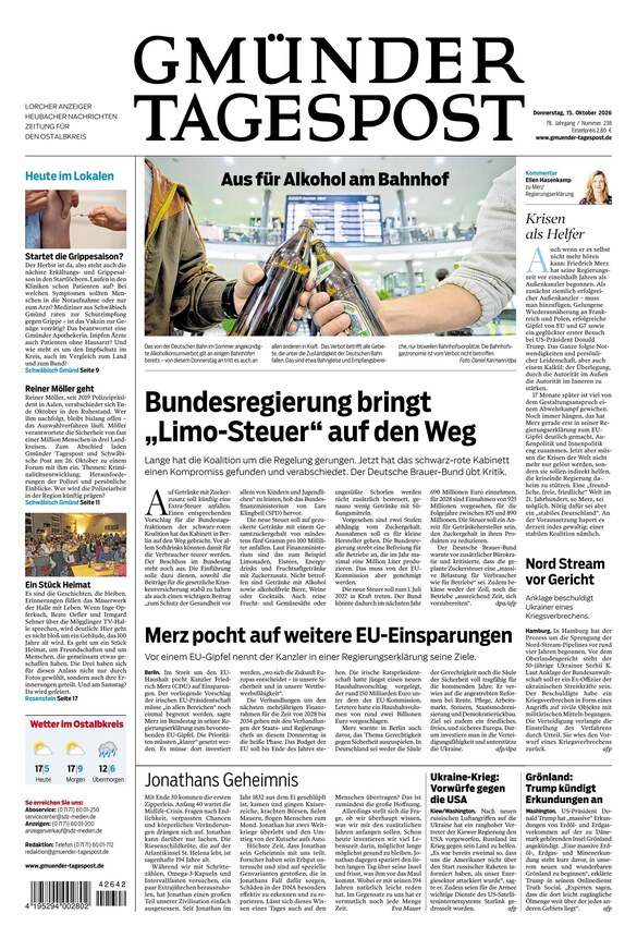 Gm&uuml;nder Tagespost - ePaper