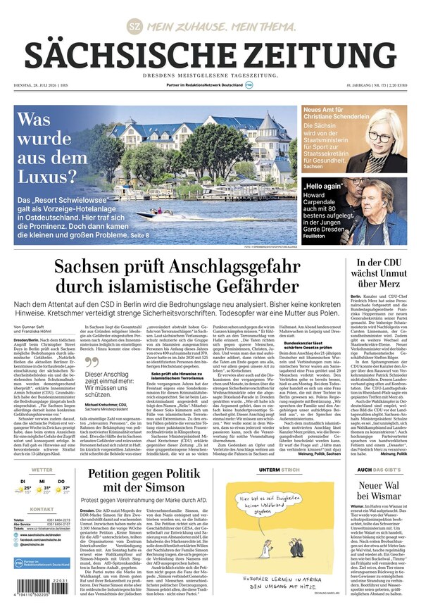 S&auml;chsische Zeitung Dresden - ePaper