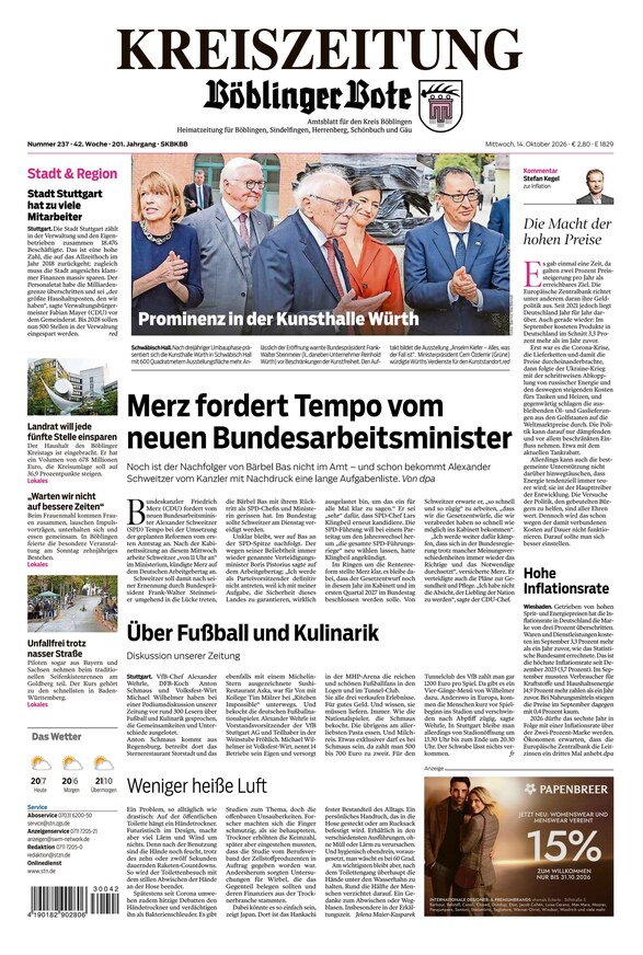 KREISZEITUNG B&ouml;blinger Bote - ePaper