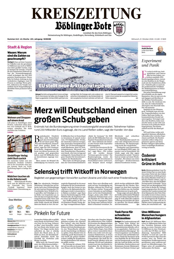 KREISZEITUNG B&ouml;blinger Bote - ePaper