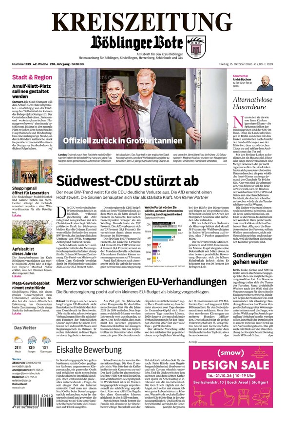 KREISZEITUNG B&ouml;blinger Bote - ePaper