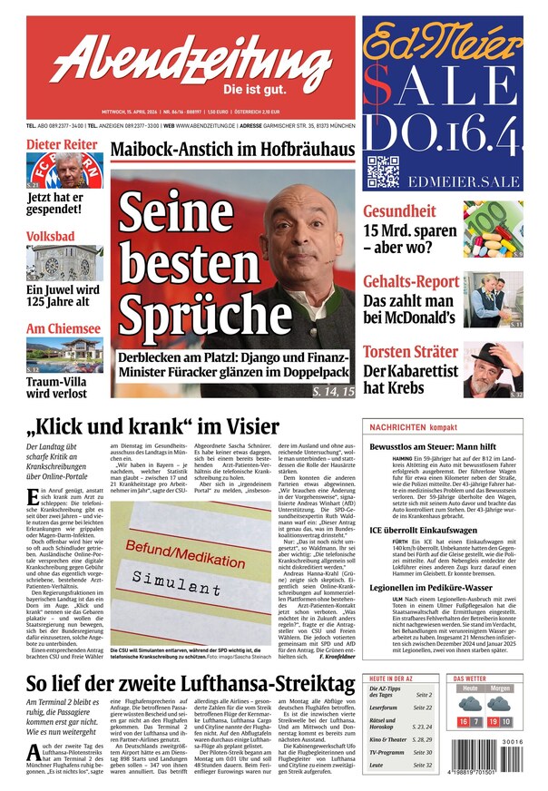Abendzeitung M&uuml;nchen - ePaper
