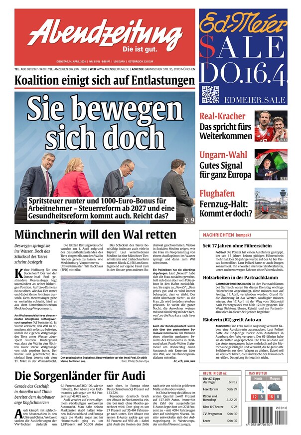 Abendzeitung M&uuml;nchen - ePaper