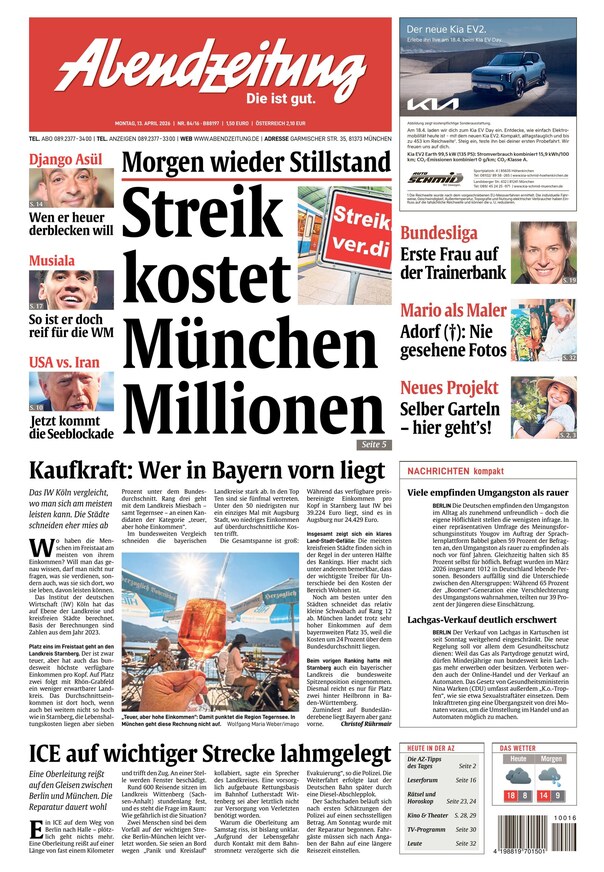 Abendzeitung M&uuml;nchen - ePaper