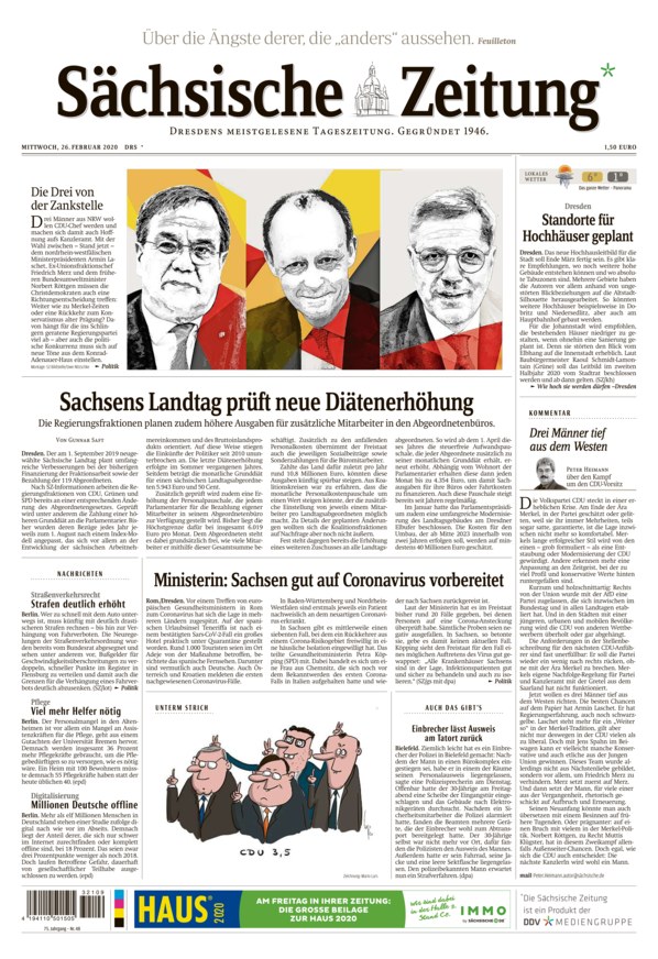 Sächsische Zeitung Dresden vom 26.02.2020 als ePaper im iKiosk lesen