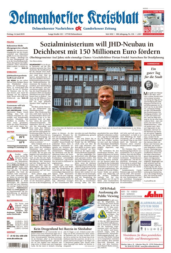 Delmenhorster Kreisblatt Vom 14.06.2019 – Als EPaper Im IKiosk Lesen