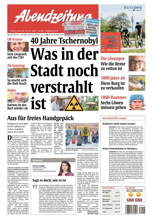 Abendzeitung M&uuml;nchen - ePaper