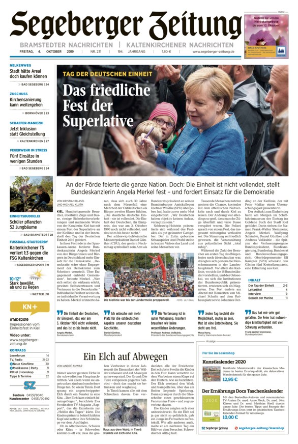 Segeberger Zeitung vom 04.10.2019 als ePaper im iKiosk lesen