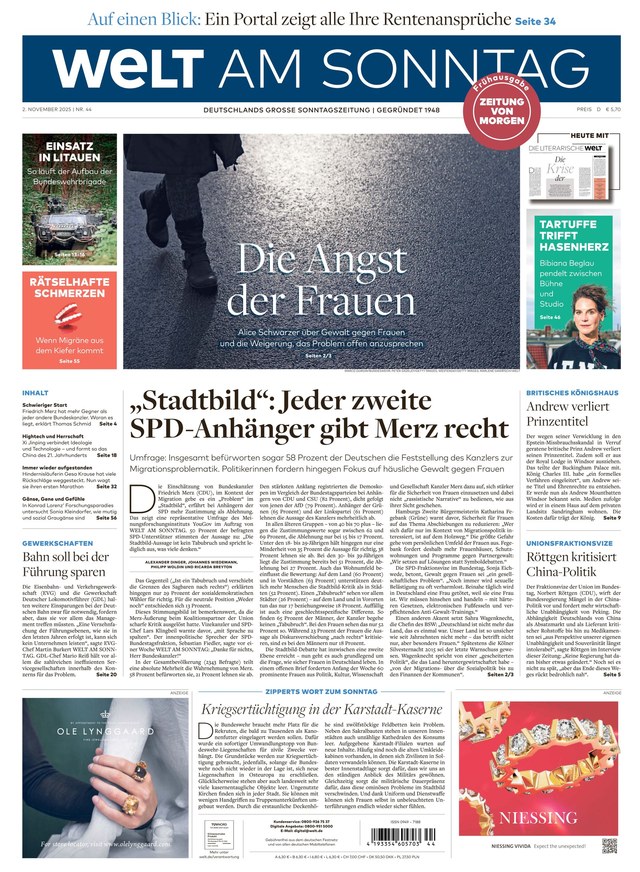 WELT AM SONNTAG Frühausgabe - ePaper