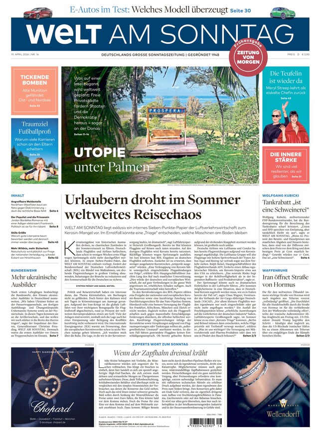 WELT AM SONNTAG Fr&uuml;hausgabe - ePaper