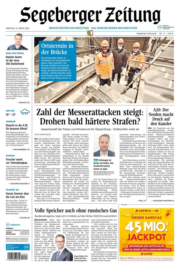 Segeberger Zeitung vom 31.03.2023 als ePaper im iKiosk lesen