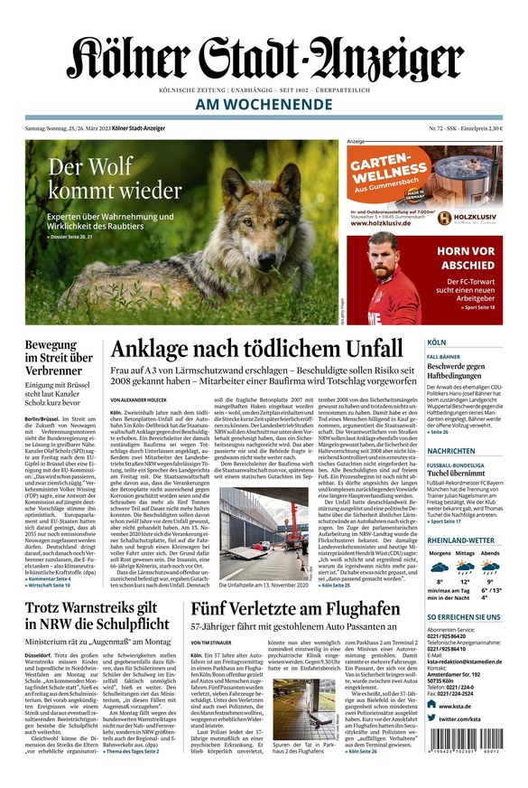 Kölner Stadt-Anzeiger Vom 25.03.2023 – Als EPaper Im IKiosk Lesen