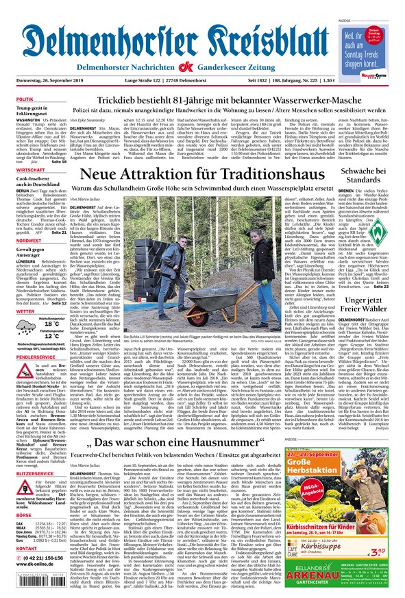 Delmenhorster Kreisblatt Vom 26.09.2019 – Als EPaper Im IKiosk Lesen