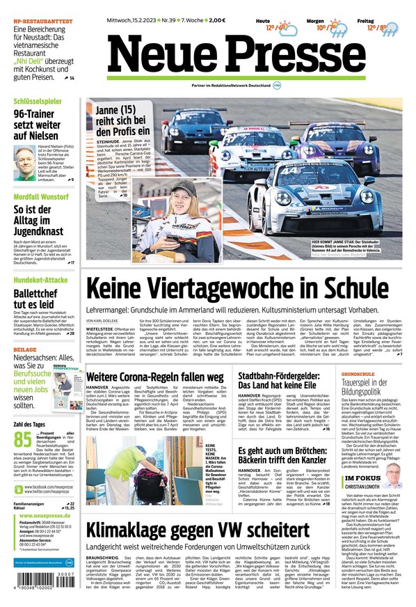 Neue Presse Vom 15.02.2023 – Als EPaper Im IKiosk Lesen