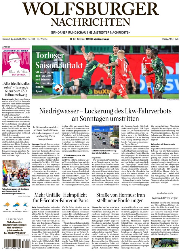 Wolfsburger Nachrichten - ePaper