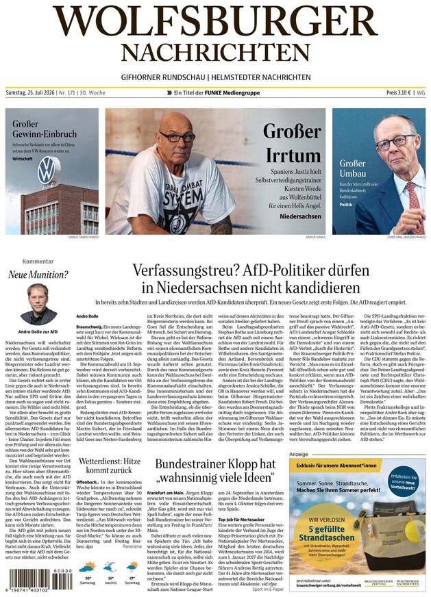 Wolfsburger Nachrichten - ePaper