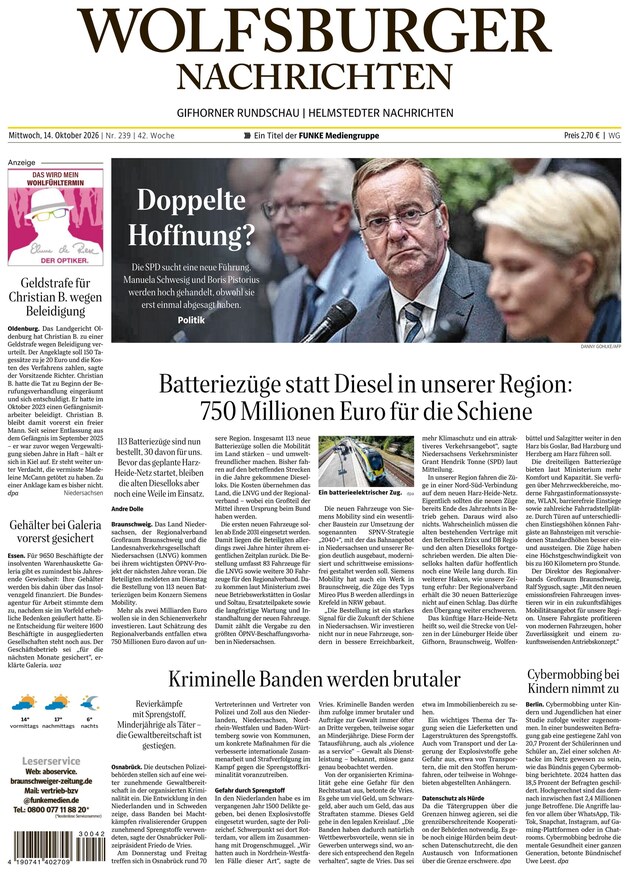 Wolfsburger Nachrichten - ePaper
