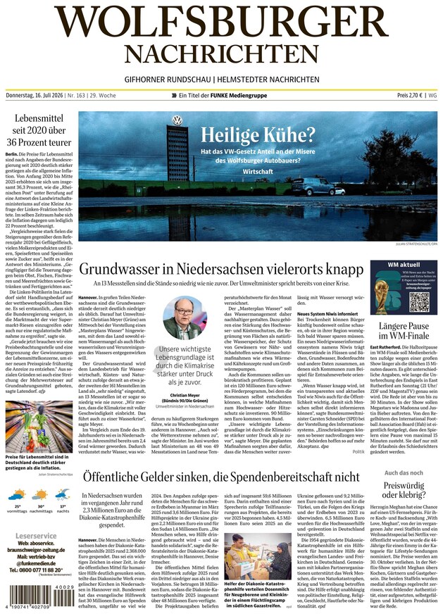 Wolfsburger Nachrichten - ePaper