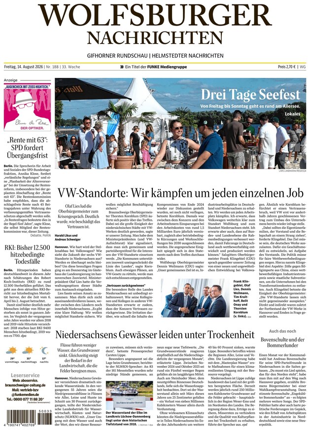 Wolfsburger Nachrichten - ePaper