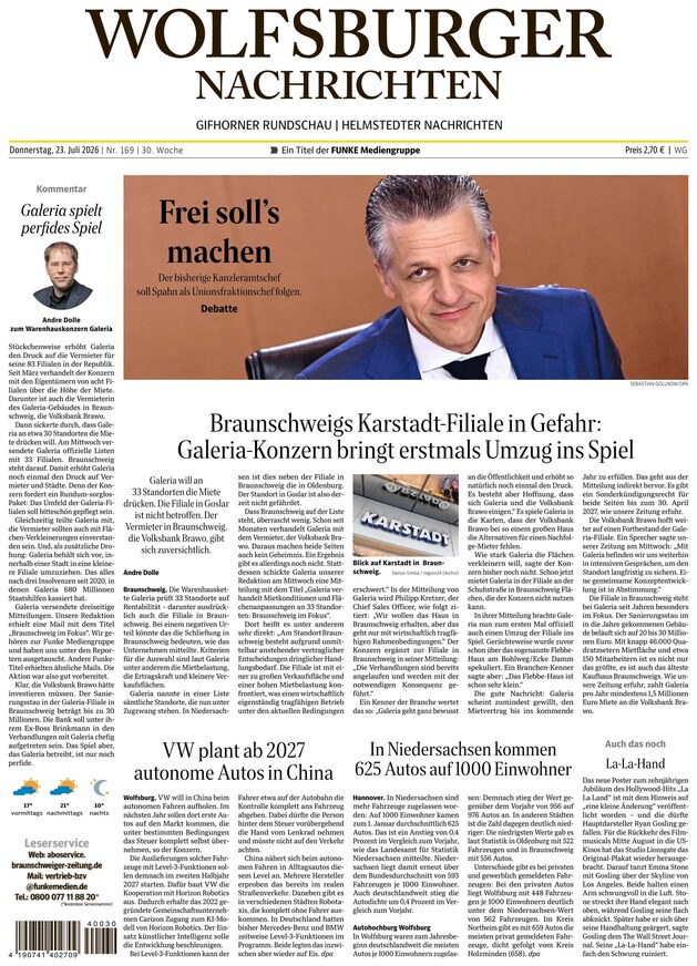 Wolfsburger Nachrichten - ePaper