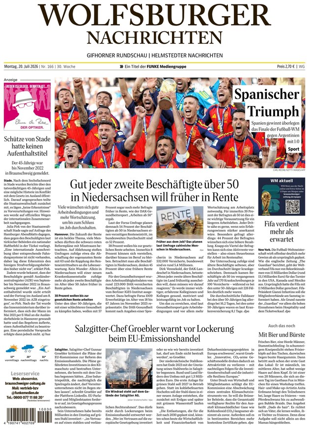 Wolfsburger Nachrichten - ePaper