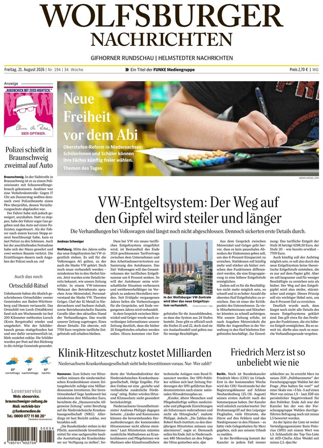 Wolfsburger Nachrichten - ePaper