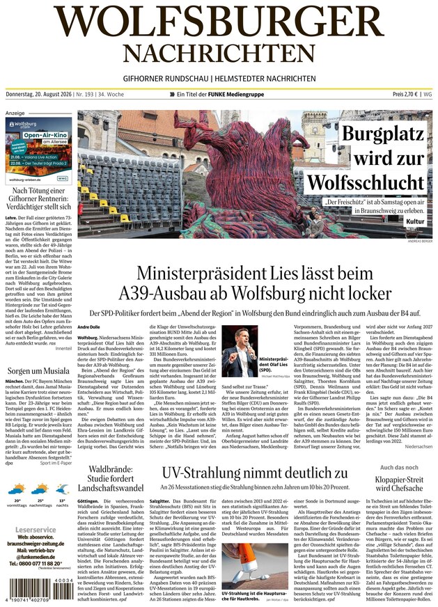 Wolfsburger Nachrichten - ePaper