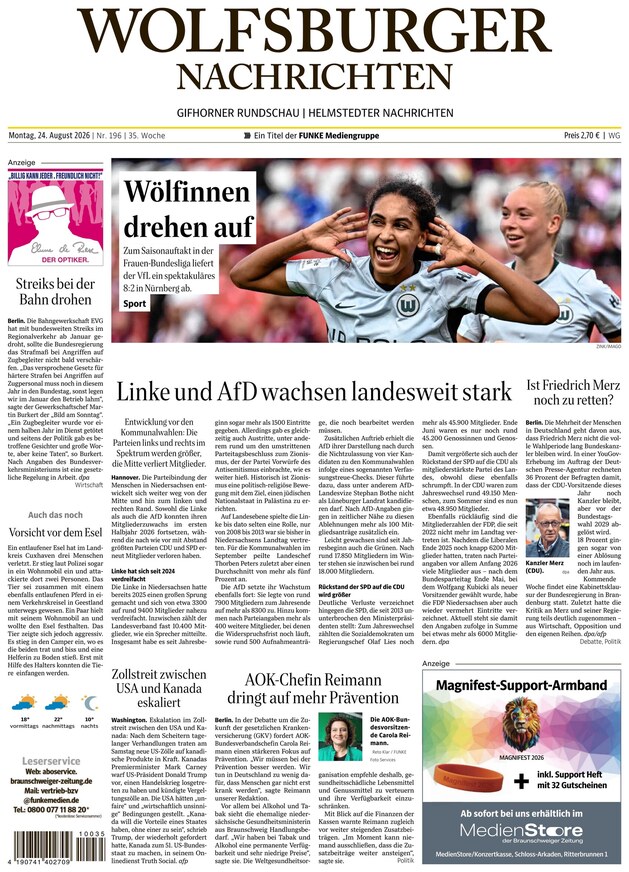 Wolfsburger Nachrichten - ePaper