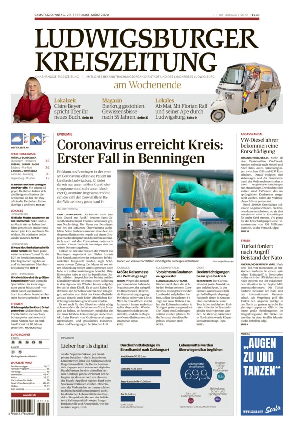 Ludwigsburger Kreiszeitung vom 29.02.2020 als ePaper im iKiosk lesen