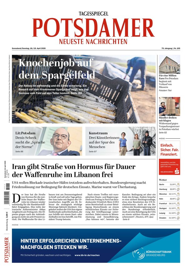 Potsdamer Neueste Nachrichten - ePaper