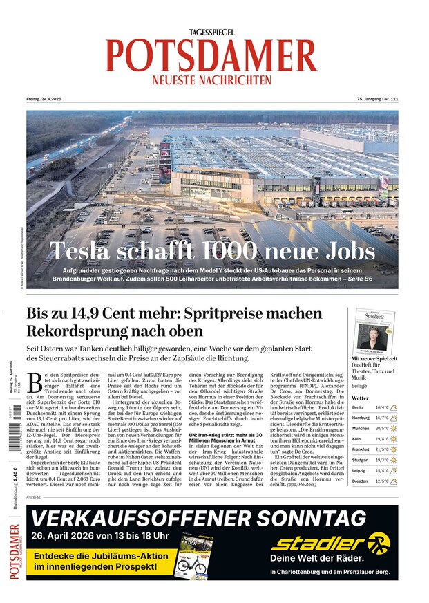 Potsdamer Neueste Nachrichten - ePaper