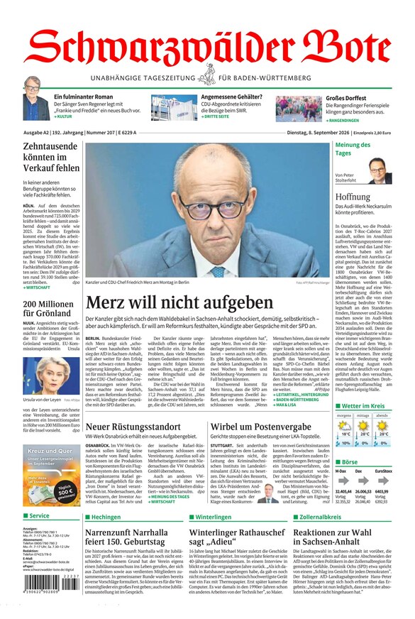 Schwarzw&auml;lder Bote - ePaper