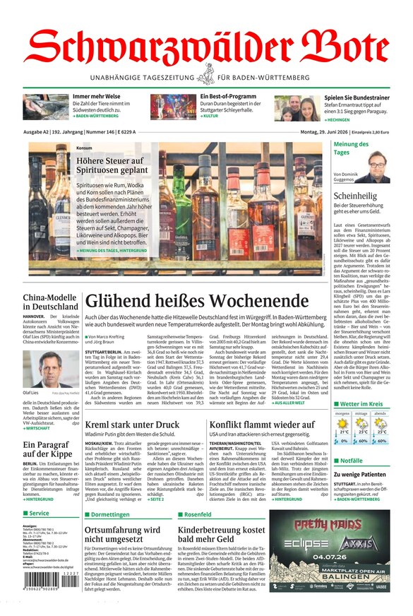 Schwarzwälder Bote - ePaper