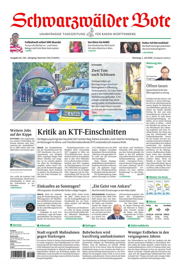 Schwarzwälder Bote - ePaper