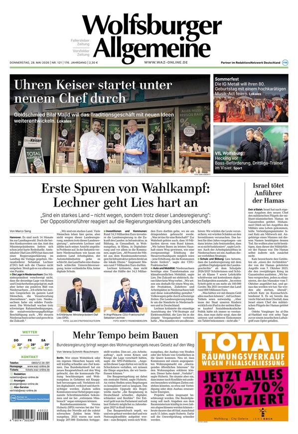 Wolfsburger Allgemeine Zeitung - ePaper