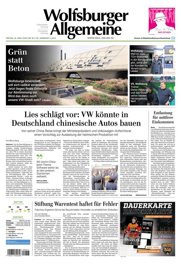 Wolfsburger Allgemeine Zeitung - ePaper