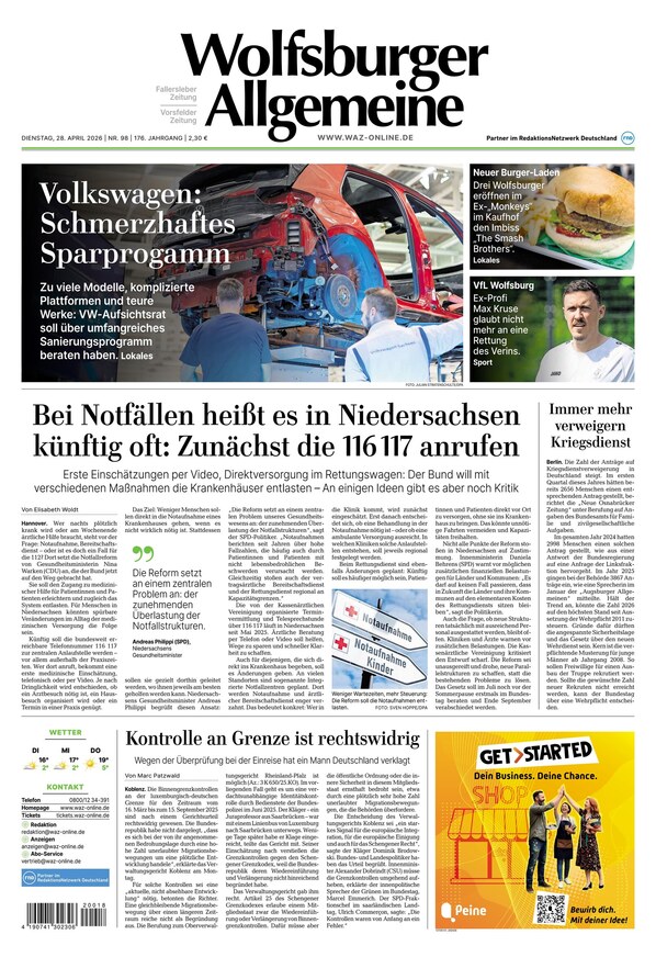 Wolfsburger Allgemeine Zeitung - ePaper