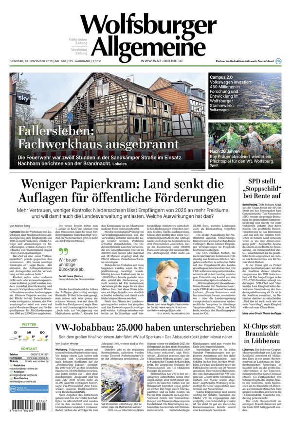 Wolfsburger Allgemeine Zeitung - ePaper