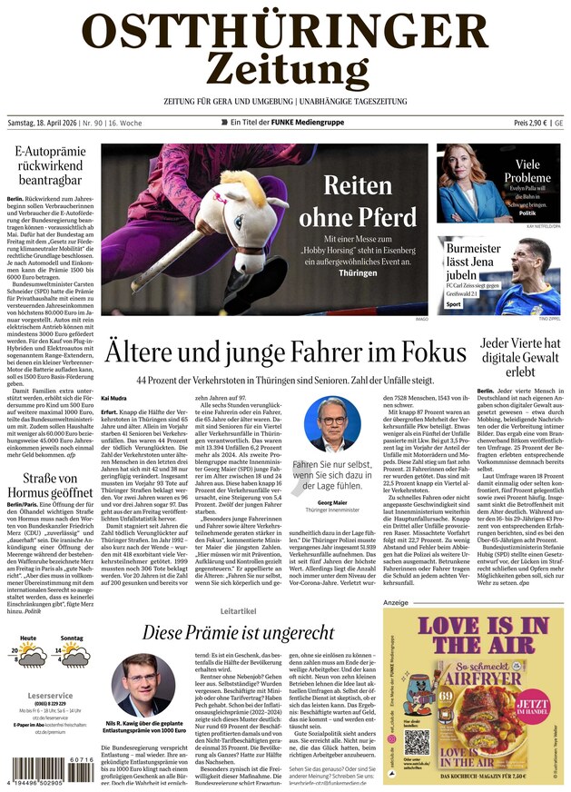 Ostth&uuml;ringer Zeitung - ePaper