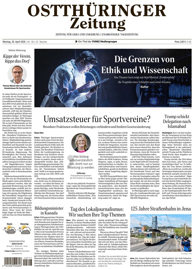 Ostth&uuml;ringer Zeitung - ePaper