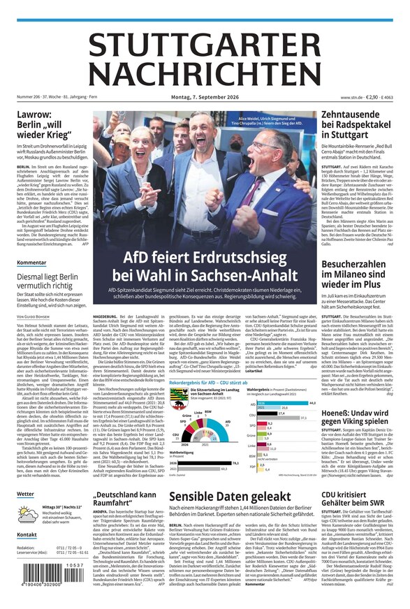 Stuttgarter Nachrichten - ePaper