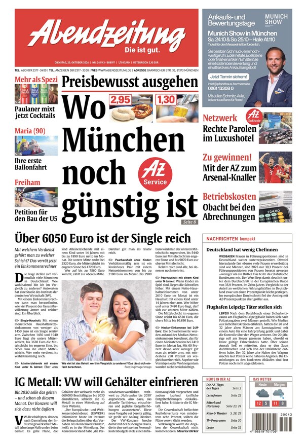 Abendzeitung M&uuml;nchen - ePaper