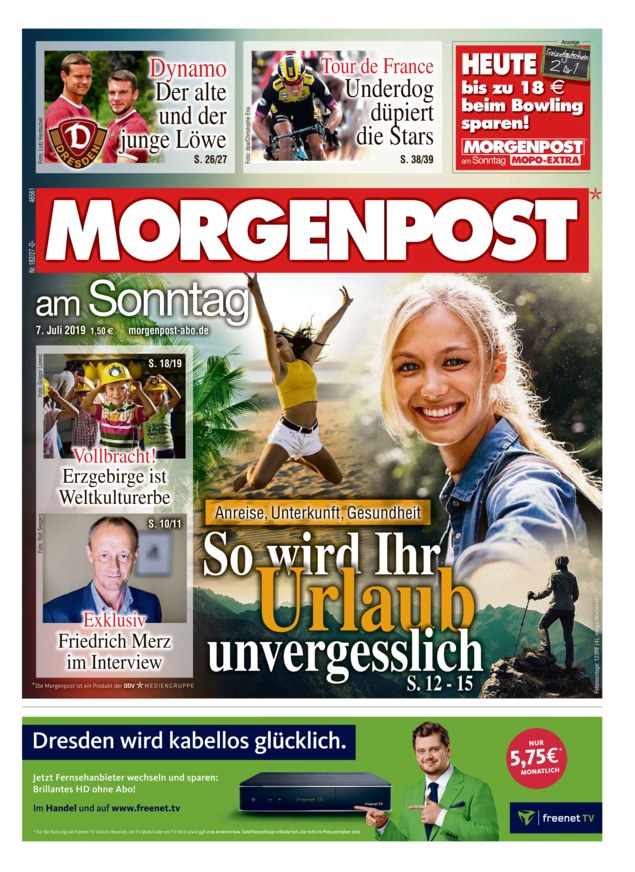 Dresdner Morgenpost Vom 07.07.2019 – Als EPaper Im IKiosk Lesen