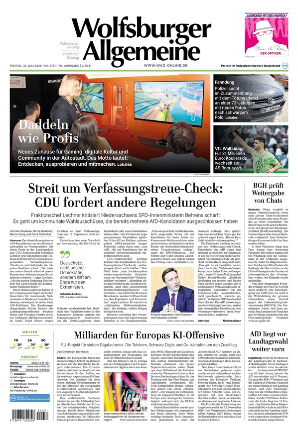 Wolfsburger Allgemeine Zeitung - ePaper