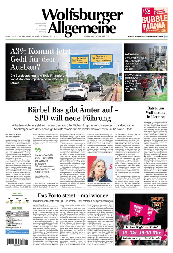 Wolfsburger Allgemeine Zeitung - ePaper