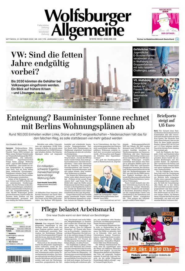 Wolfsburger Allgemeine Zeitung - ePaper
